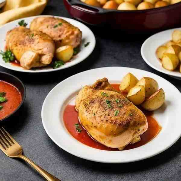 Курица запеченная с картофелем